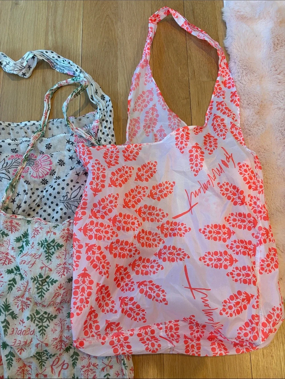 Free People Reusable Bags Boho Totes Set of Three